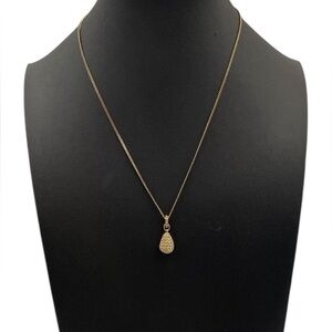 Swarovski Gold Tone Pave Pendant Necklace